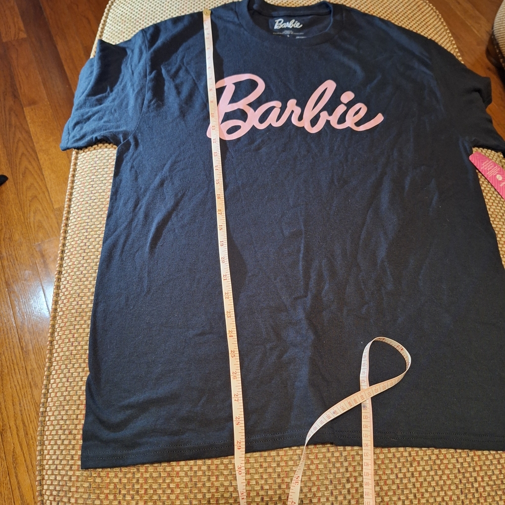 Barbie Women's Black T-Shirt with Pink Logo - Picture 7 of 9